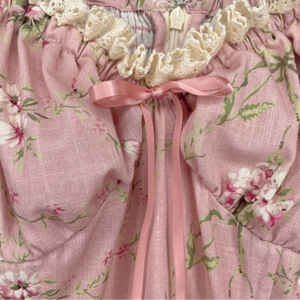 Lacemade Pink Floral Midi Dress - Picture 9 of 16